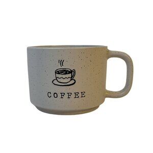 Market Finds Black & White Speckled Ceramic Coffee Mug Cute Coffee Cup Design
